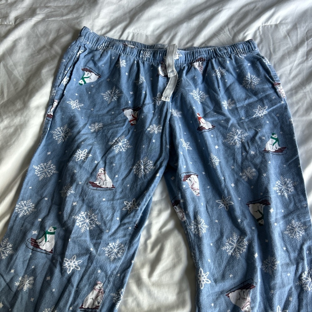 Blue Snowflake Pajama Pants